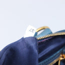 Miu Miu Hand Bag Leather 2way Blue Gold Auth 167885M-30