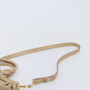 Miu Miu Hand Bag Leather 2way Beige Gold Auth 167886M-15