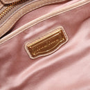 Miu Miu Hand Bag Leather 2way Beige Gold Auth 167886M-24