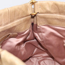 Miu Miu Hand Bag Leather 2way Beige Gold Auth 167886M-25
