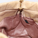 Miu Miu Hand Bag Leather 2way Beige Gold Auth 167886M-26
