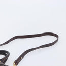 Miu Miu Hand Bag Leather 2way Brown Gold Auth 167887M-16