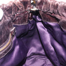 Miu Miu Hand Bag Leather 2way Brown Gold Auth 167887M-27