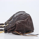 Miu Miu Hand Bag Leather 2way Brown Gold Auth 167887M-4