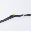 Miu Miu Shoulder Bag Leather Blue Gold Auth 167888A-15