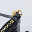 Miu Miu Shoulder Bag Leather Blue Gold Auth 167888A-9
