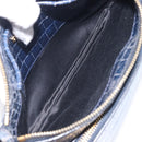 Miu Miu Shoulder Bag Leather Blue Gold Auth 167888A-21