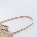 Miu Miu Hand Bag Leather 2way Pink Gold Auth 167890A-12