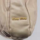 Miu Miu Hand Bag Leather 2way Pink Gold Auth 167890A-19