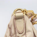 Miu Miu Hand Bag Leather 2way Pink Gold Auth 167890A-20