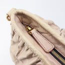 Miu Miu Hand Bag Leather 2way Pink Gold Auth 167890A-22