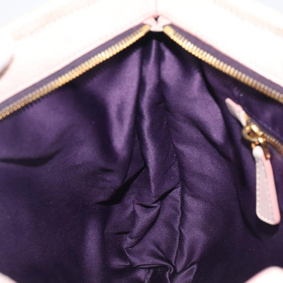 Miu Miu Hand Bag Leather 2way Pink Gold Auth 167890A