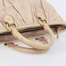 Miu Miu Hand Bag Leather 2way Pink Gold Auth 167890A-7