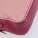 Miu Miu Shoulder Bag Leather Pink Gold Auth 167891A-13