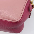 Miu Miu Shoulder Bag Leather Pink Gold Auth 167891A-14