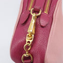 Miu Miu Shoulder Bag Leather Pink Gold Auth 167891A-19