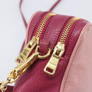 Miu Miu Shoulder Bag Leather Pink Gold Auth 167891A-19