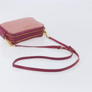 Miu Miu Shoulder Bag Leather Pink Gold Auth 167891A-7