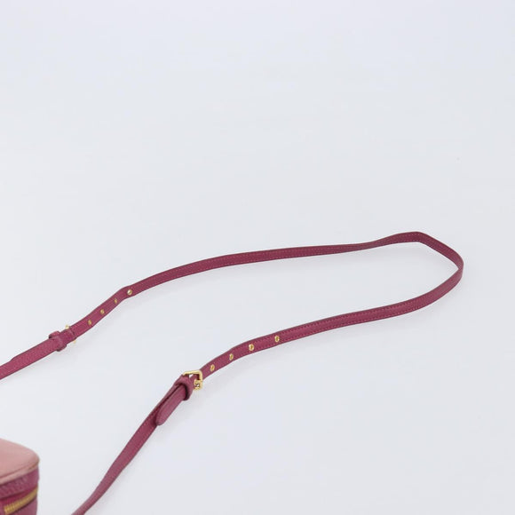 Miu Miu Shoulder Bag Leather Pink Gold Auth 167891A