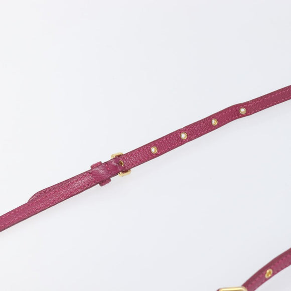 Miu Miu Shoulder Bag Leather Pink Gold Auth 167891A