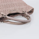 Miu Miu Matelasse Hand Bag Leather Pink Silver Auth 167892-10
