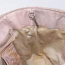 Miu Miu Matelasse Hand Bag Leather Pink Silver Auth 167892-25