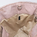 Miu Miu Matelasse Hand Bag Leather Pink Silver Auth 167892-27