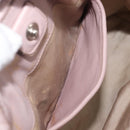 Miu Miu Matelasse Hand Bag Leather Pink Silver Auth 167892-31
