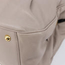 Miu Miu Hand Bag Leather 2way Gray Gold Auth 167897A-15