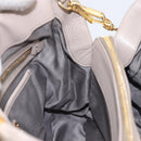 Miu Miu Hand Bag Leather 2way Gray Gold Auth 167897A-25