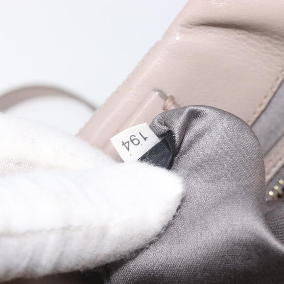 Miu Miu Hand Bag Leather 2way Gray Gold Auth 167897A