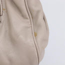 Miu Miu Hand Bag Leather 2way Gray Gold Auth 167897A-6