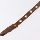 Miu Miu Hand Bag Leather 2way Brown Gold Auth 167898A-12