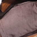 Miu Miu Hand Bag Leather 2way Brown Gold Auth 167898A-24