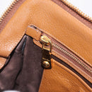 Miu Miu Hand Bag Leather 2way Brown Gold Auth 167898A-27