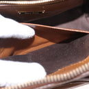 Miu Miu Hand Bag Leather 2way Brown Gold Auth 167898A-29