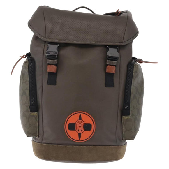 Coach x Michael B. Jordan × NARUTO Backpack Leather Khaki Auth 167899A