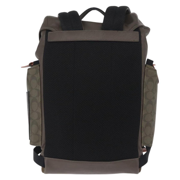 Coach x Michael B. Jordan × NARUTO Backpack Leather Khaki Auth 167899A