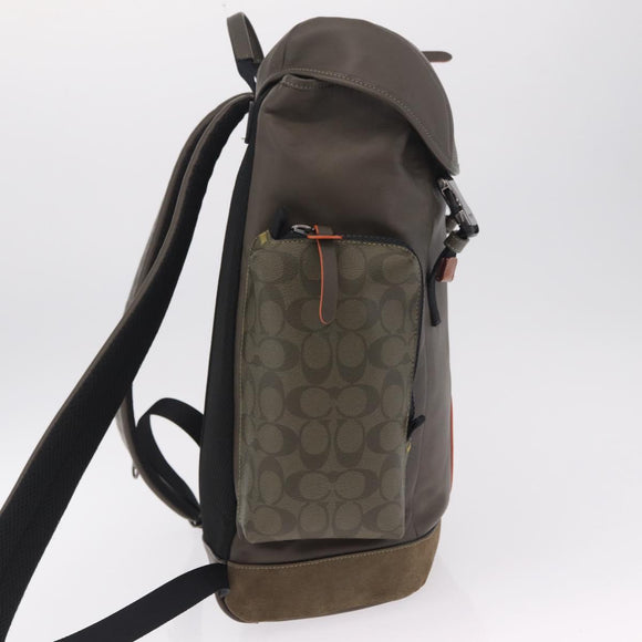 Coach x Michael B. Jordan × NARUTO Backpack Leather Khaki Auth 167899A