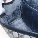 GUCCI GG Supreme Sherry Line Clutch Bag PVC Navy Gold 89 01 030 Auth 167905-10