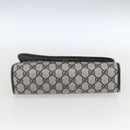 GUCCI GG Supreme Sherry Line Clutch Bag PVC Navy Gold 89 01 030 Auth 167905-6