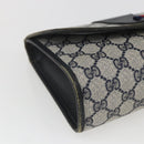 GUCCI GG Supreme Sherry Line Clutch Bag PVC Navy Gold 89 01 030 Auth 167905-14