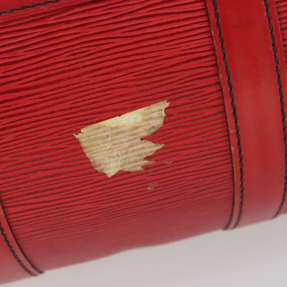 LOUIS VUITTON Epi Keepall 50 Boston Bag Red M42967 LV Auth 167906