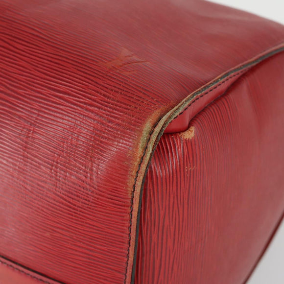 LOUIS VUITTON Epi Keepall 50 Boston Bag Red M42967 LV Auth 167906