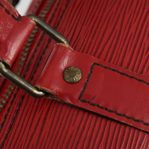 LOUIS VUITTON Epi Keepall 50 Boston Bag Red M42967 LV Auth 167906