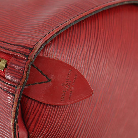LOUIS VUITTON Epi Keepall 50 Boston Bag Red M42967 LV Auth 167906