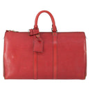 LOUIS VUITTON Epi Keepall 50 Boston Bag Red M42967 LV Auth 167906-13