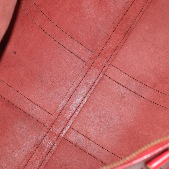 LOUIS VUITTON Epi Keepall 50 Boston Bag Red M42967 LV Auth 167906