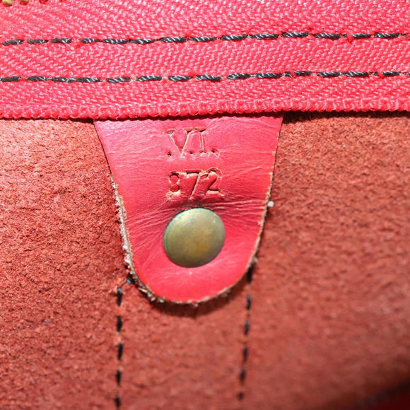 LOUIS VUITTON Epi Keepall 50 Boston Bag Red M42967 LV Auth 167906