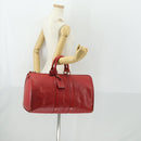LOUIS VUITTON Epi Keepall 50 Boston Bag Red M42967 LV Auth 167906-24